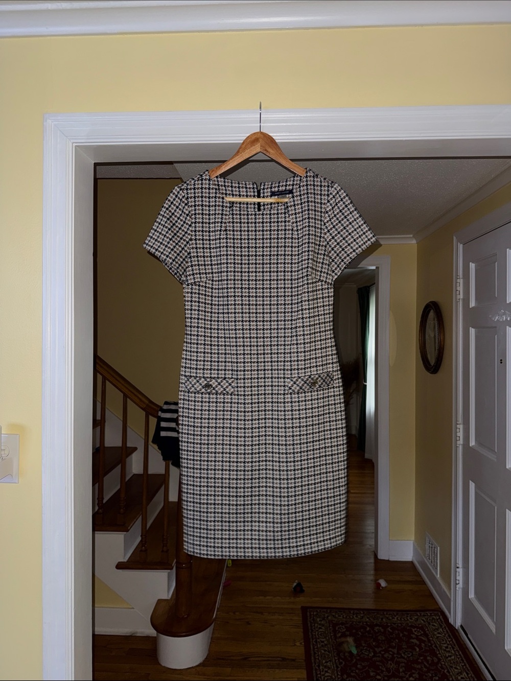 Tommy Hilfiger Black & White Houndstooth Mini Dress